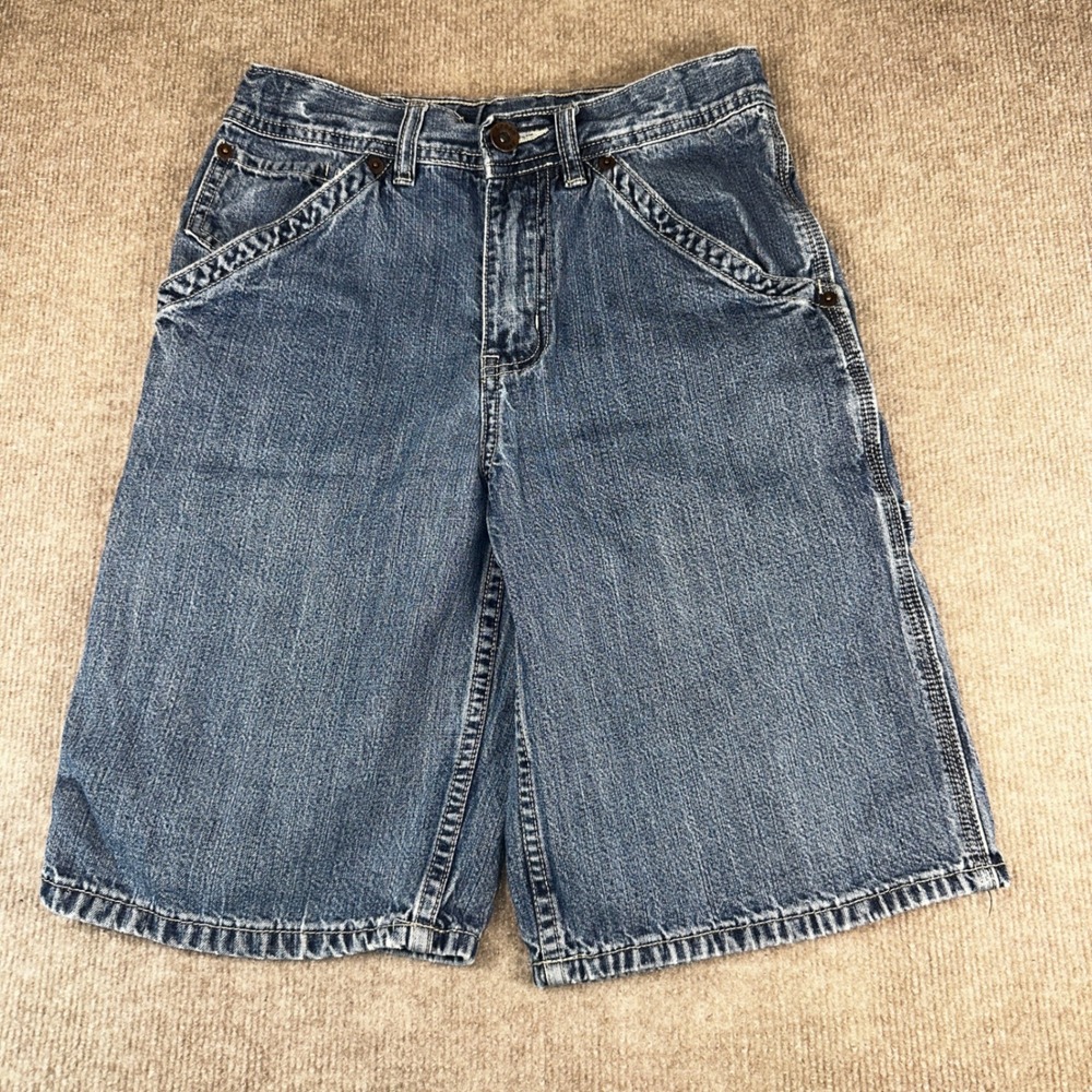 Urban Pipeline Boys Denim Carpenter Shorts Medium Wash Blue Size 12 Utility